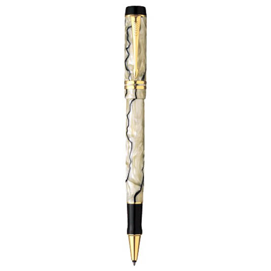 Parker Duofold Pearl and Black Rollerball Pen-Montgomery Pens Fountain Pen  Store 212 420 1312