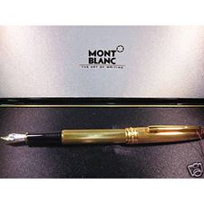 Picture of Montblanc Meisterstuck Solitaire Gold Barley 144 Fountain Pen Medium Nib