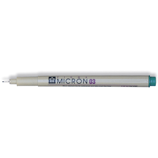 Sakura : Pigma : Micron Pen 03 : Green : 0.35mm
