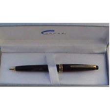 Picture of Cross Solo Black Gold Trim Ballpoint Pen