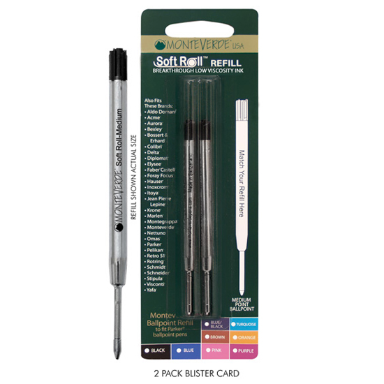 Black Delta Rollerball Pen Refill