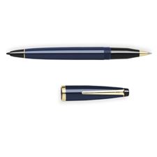 Picture of Cross Radiance Navy Blue Gold Trim Rollerball and Stylus Pen