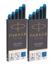 Picture of Parker Quink Washable Blue Fountain Cartridges #1952301 10 Refills New In Pack