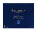 Picture of Waterman Mysterious Blue Fountain Pen Ink Cartridges Box Of 8 Cartridges New